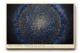 Paul Sinus Wandbild The Cosmic Sphere of Light Golden Dust in Infinite Space