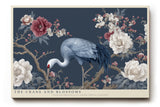 Paul Sinus Wandbild The Crane and Blossoms – Elegante Kranichdarstellung inmitten blühender Zweige – Harmonisches Wandbild mit fernöstlicher Anmut und detailreicher Komposition.