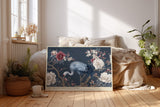 Paul Sinus Wandbild The Crane and Blossoms – Elegante Kranichdarstellung inmitten blühender Zweige – Harmonisches Wandbild mit fernöstlicher Anmut und detailreicher Komposition.