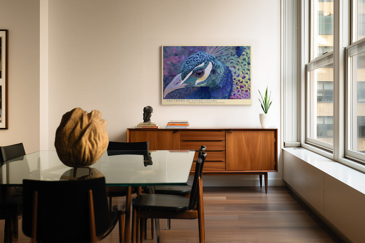 Paul Sinus Wandbild The Crown of Living Colors Peacock Elegance and Pride in Vibrant Detail