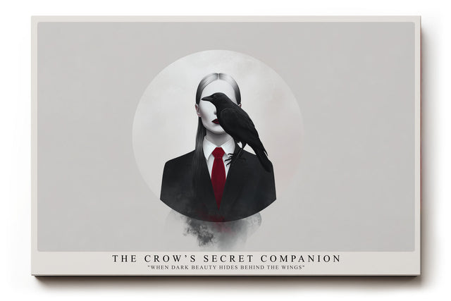 Paul Sinus Wandbild The Crow’s Secret Companion – Dunkle Eleganz und geheimnisvolle Symbolik