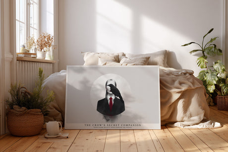 Paul Sinus Wandbild The Crow’s Secret Companion – Dunkle Eleganz und geheimnisvolle Symbolik