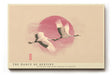 Paul Sinus Wandbild The Dance of Destiny Japanisch inspiriertes Motiv mit zwei fliegenden Kranichen vor roter Sonne – Symbol für Liebe, Treue und Ewigkeit.