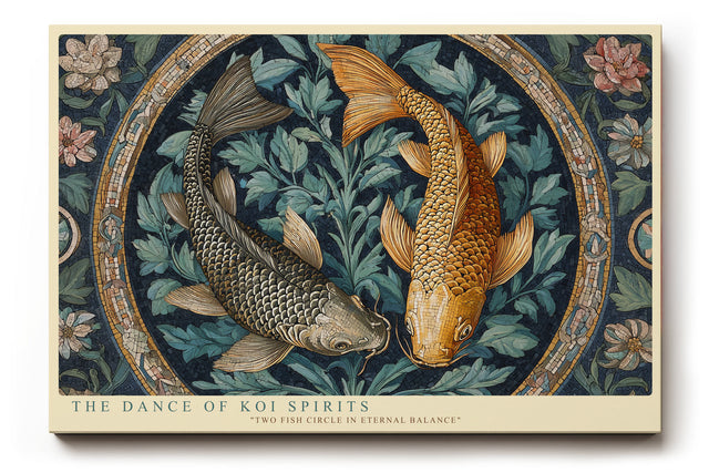 Paul Sinus Wandbild The Dance of Koi Spirits Harmony in Eternal Circle