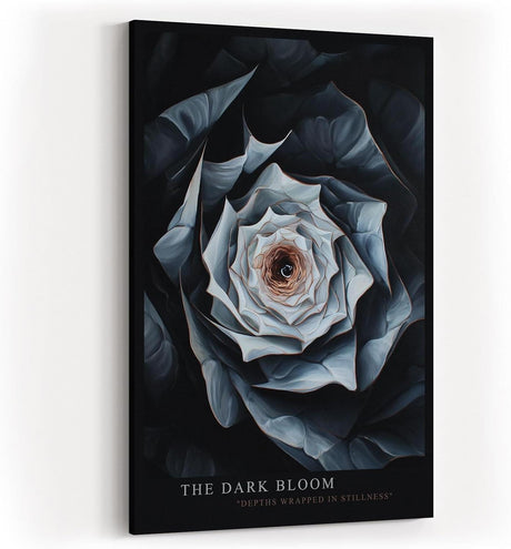 Paul Sinus Wandbild in 40x60cm The Dark Bloom – Detailliertes Blumenmotiv in dunklen und kühlen Farbtönen