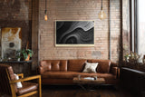 Paul Sinus Wandbild The Depth of Flowing Stone abstraktes Naturmotiv mit geschwungenen Linien in Schwarz und Grau