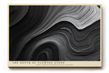 Paul Sinus Wandbild The Depth of Flowing Stone abstraktes Naturmotiv mit geschwungenen Linien in Schwarz und Grau