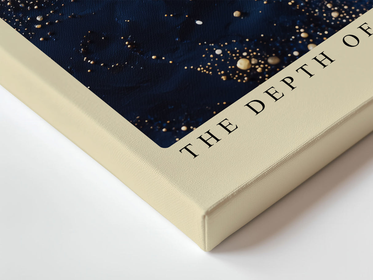Paul Sinus Wandbild The Depth of the Cosmic Void Abstract Galaxy in Gold and Darkness