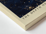 Paul Sinus Wandbild The Depth of the Cosmic Void Abstract Galaxy in Gold and Darkness