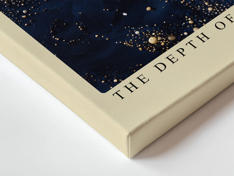 Paul Sinus Wandbild The Depth of the Cosmic Void Abstract Galaxy in Gold and Darkness
