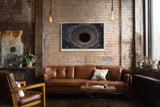 Paul Sinus Wandbild The Depth of the Cosmic Void Abstract Galaxy in Gold and Darkness