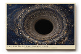 Paul Sinus Wandbild The Depth of the Cosmic Void Abstract Galaxy in Gold and Darkness