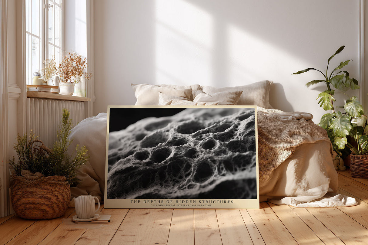 Paul Sinus Wandbild The Depths of Hidden Structures – Makroaufnahme einer organischen Oberfläche, Symbol für Zeit, Form und natürliche Schönheit