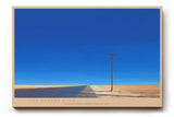 Paul Sinus Wandbild The Desert Line minimalistisches Landschaftsmotiv mit Telefonleitung in weiter Wüstenlandschaft für moderne Räume mit Tiefe und Ruhe