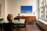 Paul Sinus Wandbild The Desert Line minimalistisches Landschaftsmotiv mit Telefonleitung in weiter Wüstenlandschaft für moderne Räume mit Tiefe und Ruhe