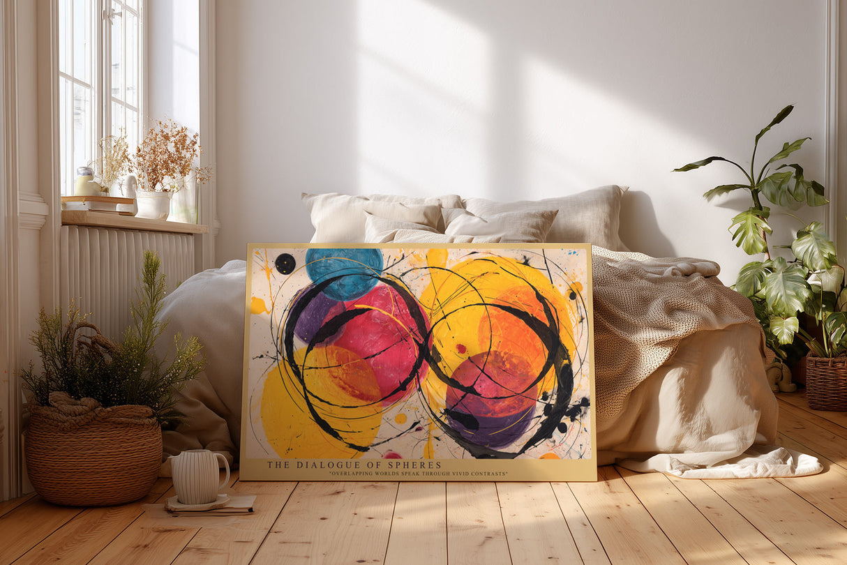 Paul Sinus Wandbild The Dialogue of Spheres Abstract Harmony of Colorful Worlds