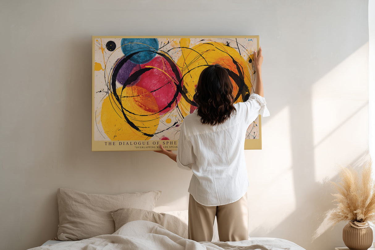 Paul Sinus Wandbild The Dialogue of Spheres Abstract Harmony of Colorful Worlds