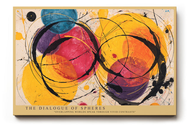 Paul Sinus Wandbild The Dialogue of Spheres Abstract Harmony of Colorful Worlds