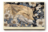 Paul Sinus Wandbild The Dream of a Resting Fox Silently He Sleeps Among Blooming Flowers