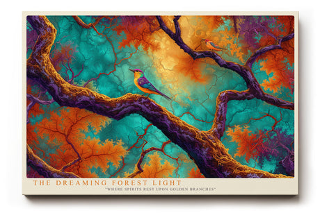 Paul Sinus Wandbild The Dreaming Forest Light Magic of Golden Branches