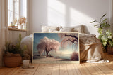 Paul Sinus Wandbild The Dreamscape of Pink Blossoms Soft Colors Create a Peaceful Atmosphere