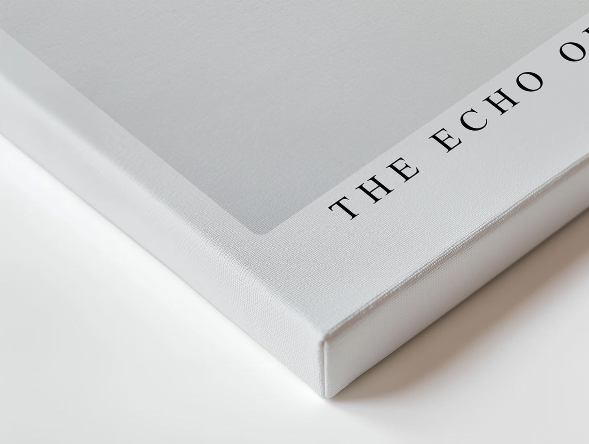 Paul Sinus Wandbild The Echo of Infinity – abstraktes Schwarz-Weiß-Motiv mit kreisförmiger Bewegung symbolisiert Unendlichkeit und Energie