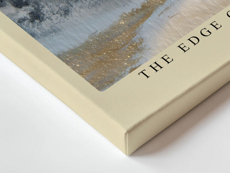 Paul Sinus Wandbild The Edge of Land and Water sanftes Küstenmotiv mit abstrakter Darstellung von Meer und Strand