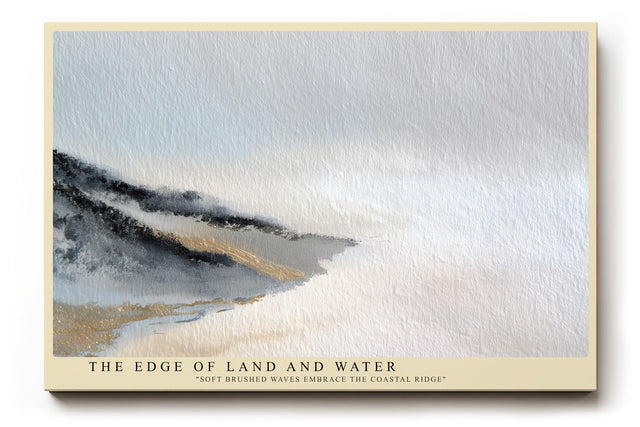 Paul Sinus Wandbild The Edge of Land and Water sanftes Küstenmotiv mit abstrakter Darstellung von Meer und Strand