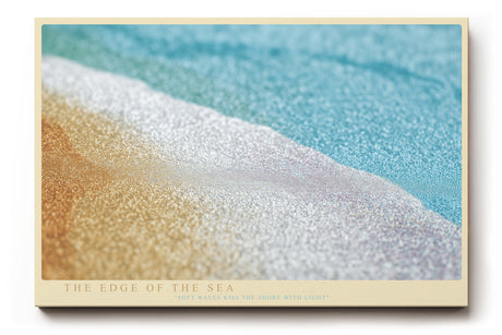 Paul Sinus Wandbild The Edge of the Sea – sanfte Wellen am Strand in zarten Farbverläufen aus Blau, Beige und Weiß symbolisieren Ruhe und Freiheit