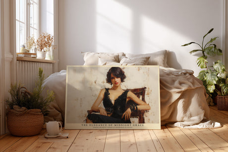 Paul Sinus Wandbild The Elegance of Midnight Grace – Zeitlose Schönheit und feminine Stärke in künstlerischer Raffinesse