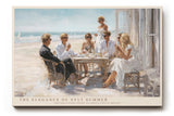 Paul Sinus Wandbild The Elegance of Sylt Summer – Stilvolle Strandszene mit Freunden an der Küste, sommerliches Lebensgefühl in heller Gestaltung