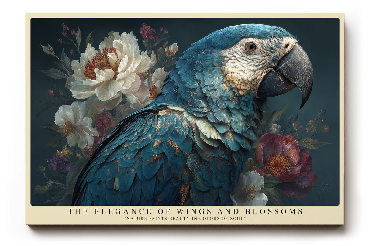 Paul Sinus Wandbild The Elegance of Wings and Blossoms – Farbgewaltige Verbindung aus Natur, Anmut und Exotik