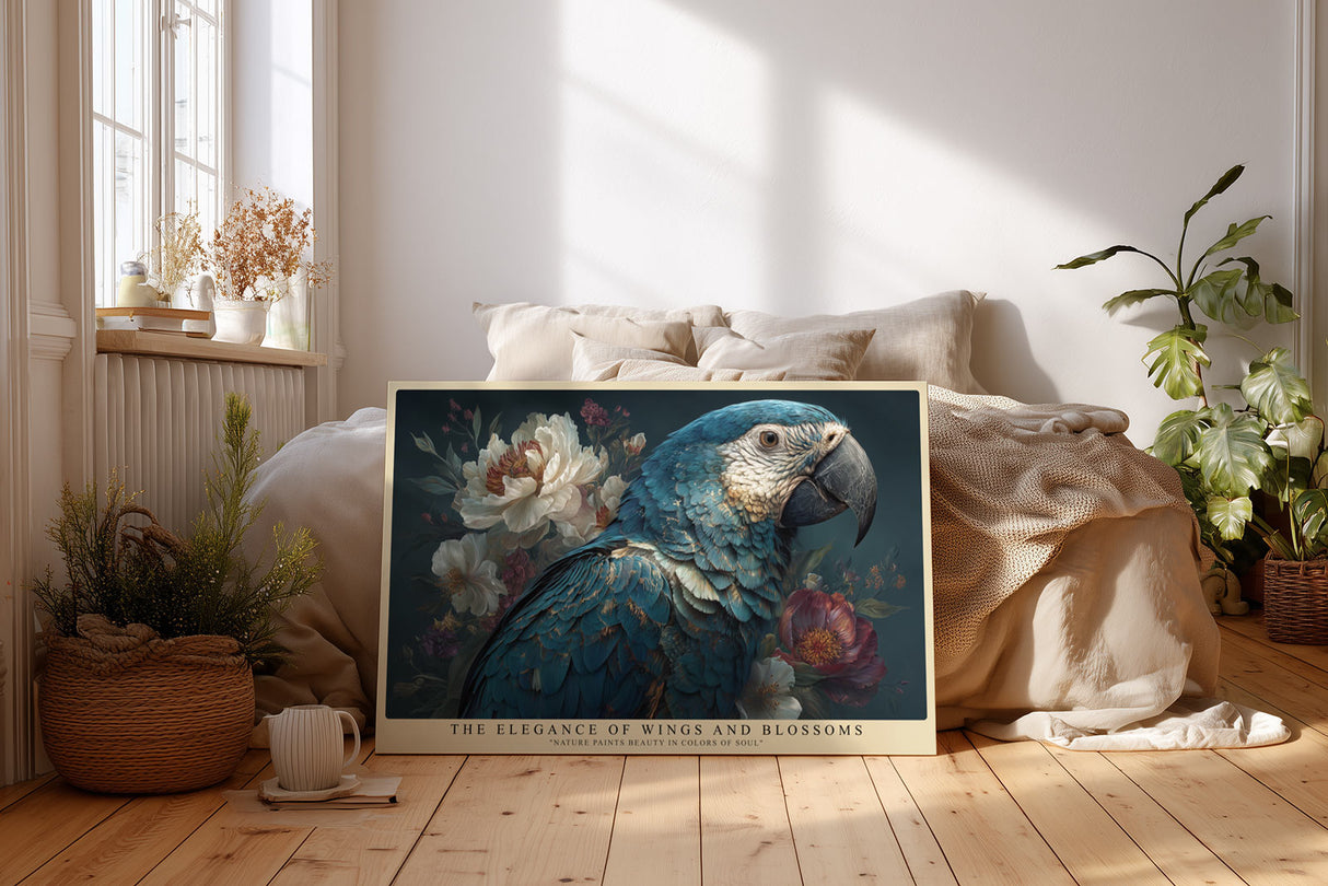 Paul Sinus Wandbild The Elegance of Wings and Blossoms – Farbgewaltige Verbindung aus Natur, Anmut und Exotik