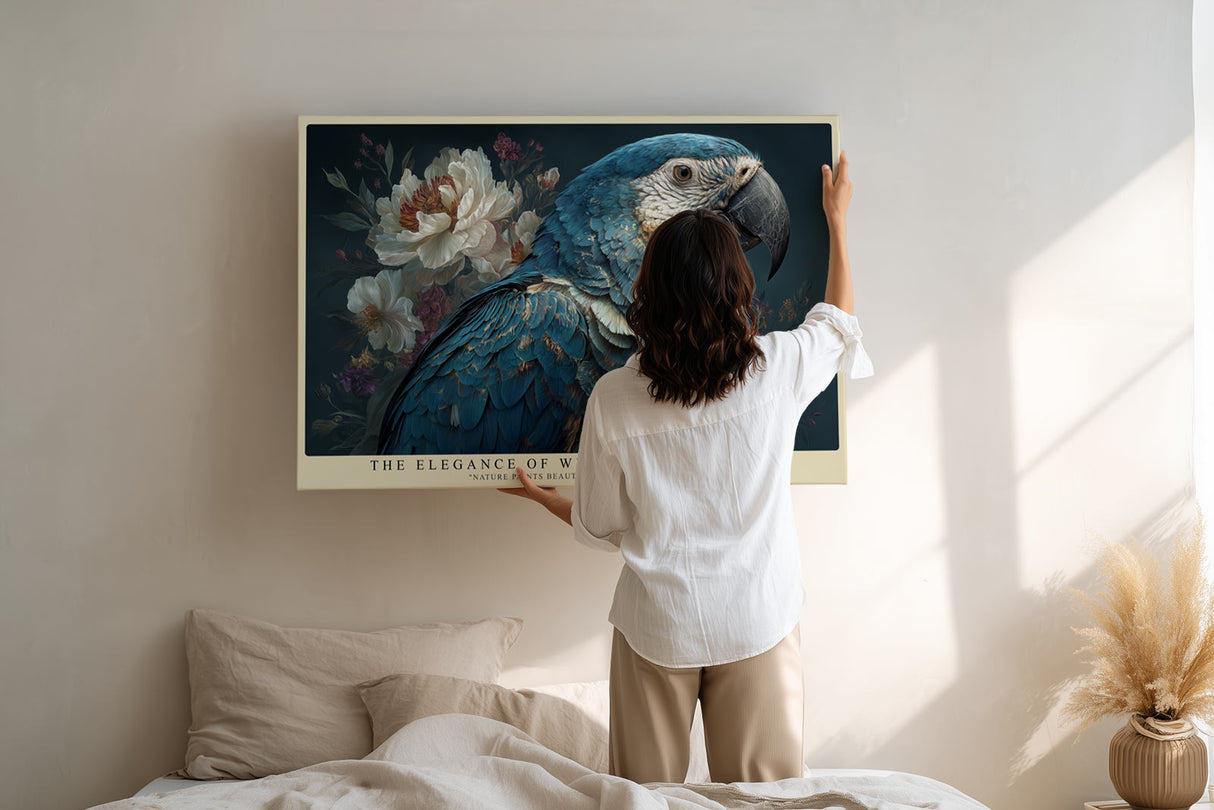 Paul Sinus Wandbild The Elegance of Wings and Blossoms – Farbgewaltige Verbindung aus Natur, Anmut und Exotik