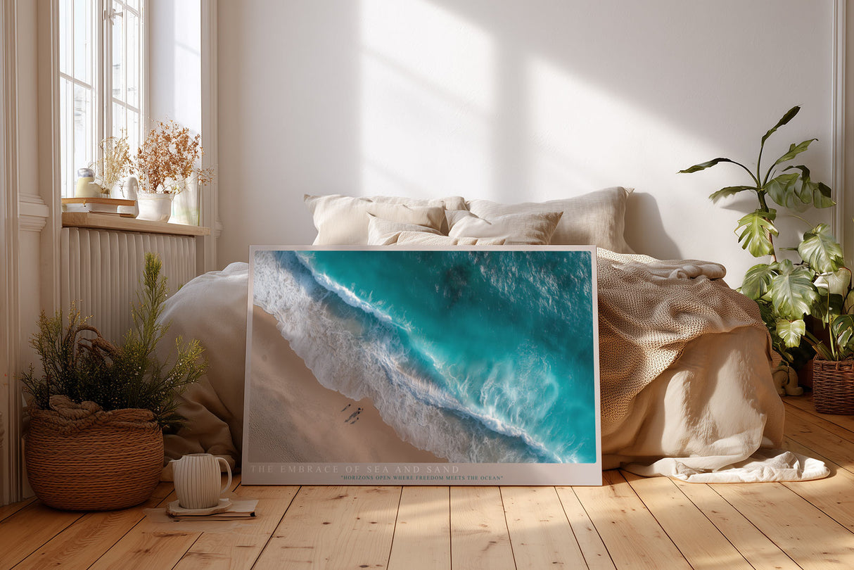 Paul Sinus Wandbild The Embrace of Sea and Sand Ocean Waves and Coastal Serenity
