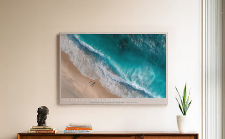 Paul Sinus Wandbild The Embrace of Sea and Sand Ocean Waves and Coastal Serenity