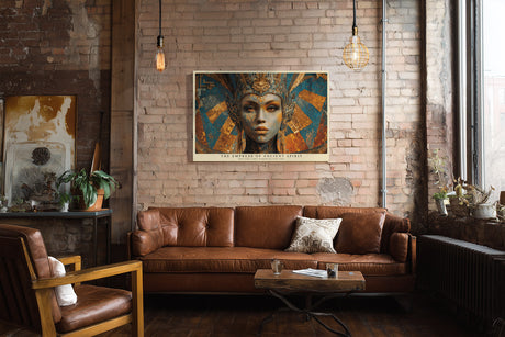 Paul Sinus Wandbild The Empress of Ancient Spirit Mystical Mosaic Portrait of Timeless Wisdom