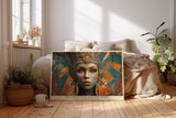 Paul Sinus Wandbild The Empress of Ancient Spirit Mystical Mosaic Portrait of Timeless Wisdom