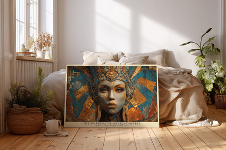 Paul Sinus Wandbild The Empress of Ancient Spirit Mystical Mosaic Portrait of Timeless Wisdom