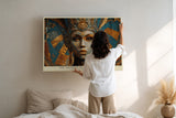 Paul Sinus Wandbild The Empress of Ancient Spirit Mystical Mosaic Portrait of Timeless Wisdom