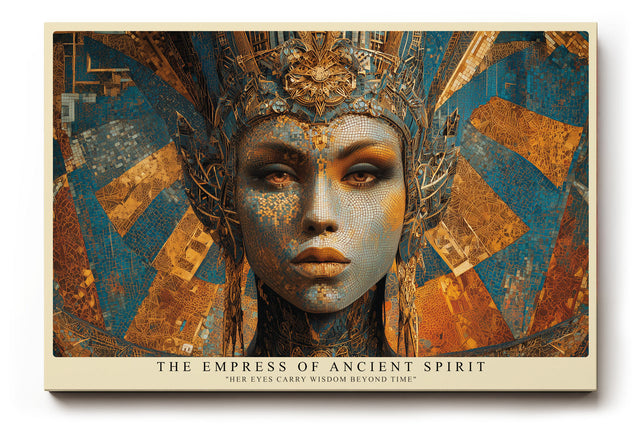 Paul Sinus Wandbild The Empress of Ancient Spirit Mystical Mosaic Portrait of Timeless Wisdom