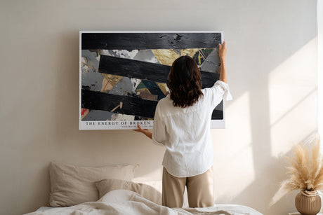 Paul Sinus Wandbild The Energy of Broken Layers Abstract Power in Colliding Contrasts