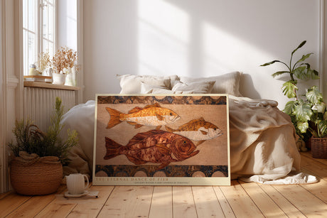 Paul Sinus Wandbild The Eternal Dance of Fish Artistic Mosaic of Life and Movement