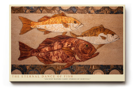 Paul Sinus Wandbild The Eternal Dance of Fish Artistic Mosaic of Life and Movement