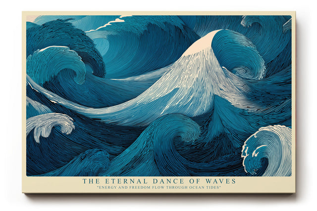 Paul Sinus Wandbild The Eternal Dance of Waves Ocean Energy in Blue Motion