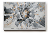 Paul Sinus Wandbild The Explosion of Silver Energy Colors Collide in a Burst of Power