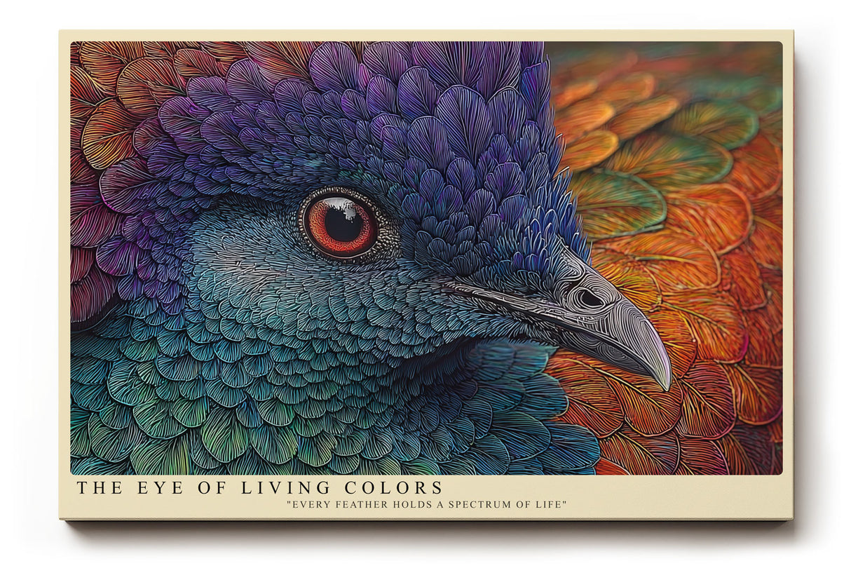 Paul Sinus Wandbild The Eye of Living Colors Spectrum of Feathers and Life