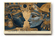 Paul Sinus Wandbild The Eye of Sacred Unity Egyptian Dual Portrait in Blue and Gold Majesty