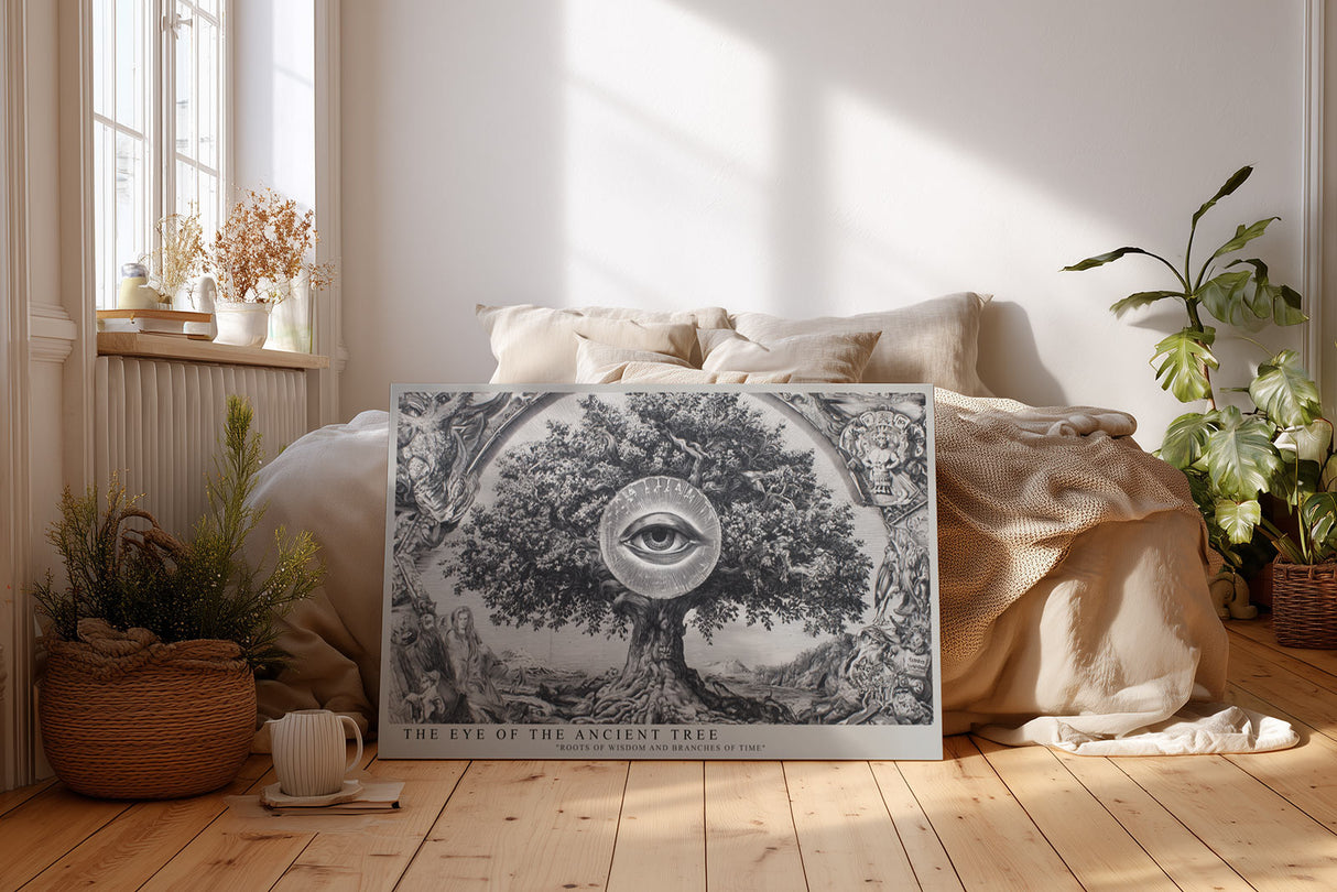 Paul Sinus Wandbild The Eye of the Ancient Tree Symbolic Wisdom in Roots and Time