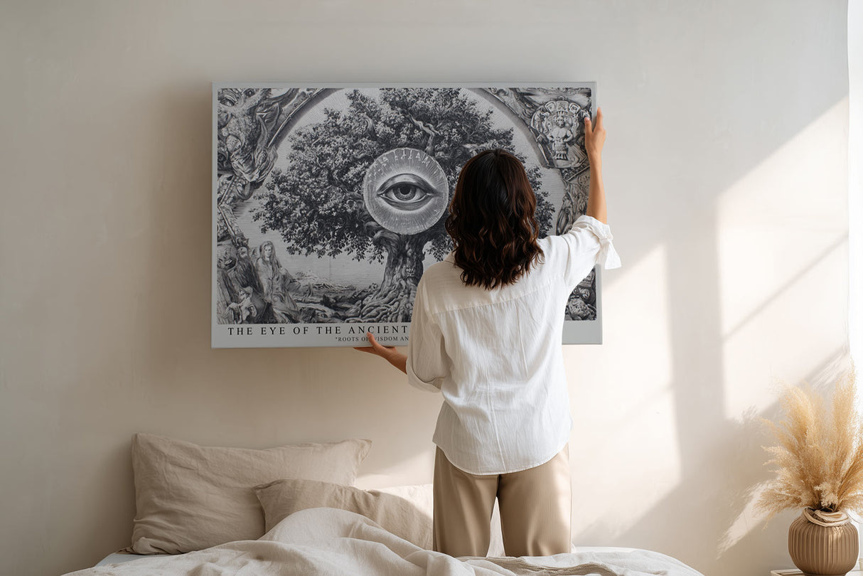 Paul Sinus Wandbild The Eye of the Ancient Tree Symbolic Wisdom in Roots and Time